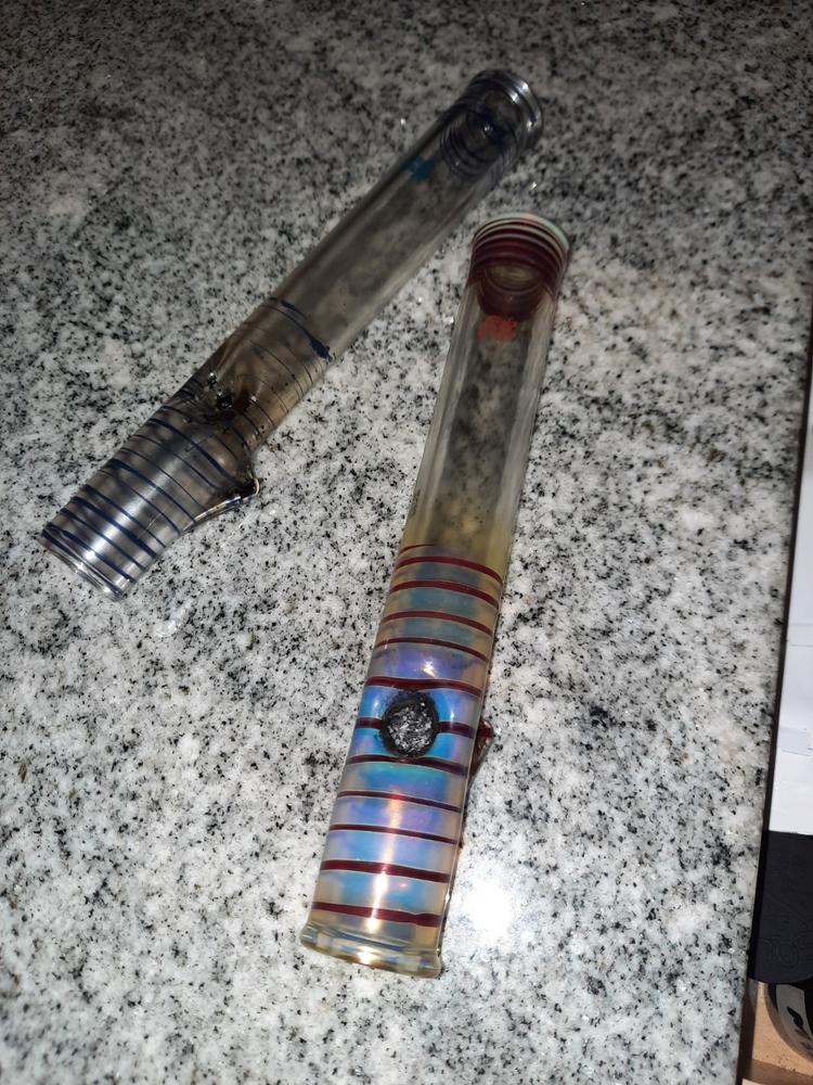 Glowfly Glass Fumed Steamroller Pipe - Customer Photo From Bronia VanBenthuysen