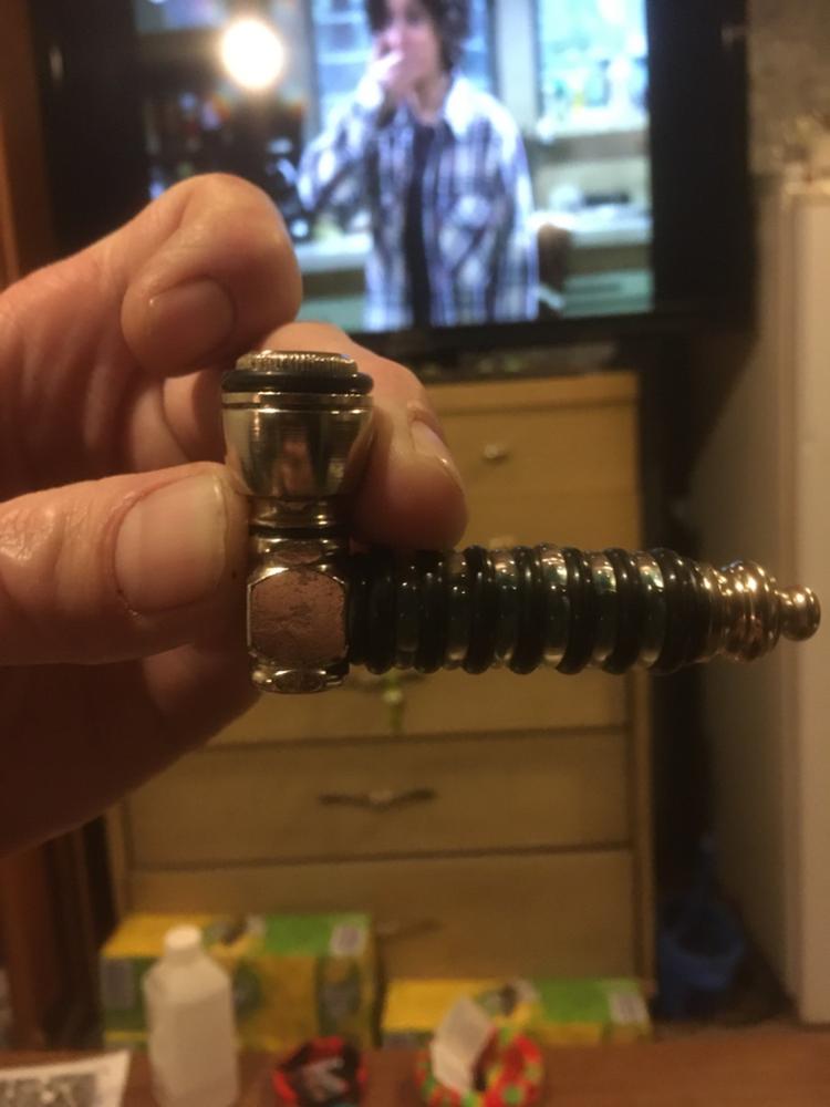 Big Pipe 3" Jelly Stripes Metal Pipe - Customer Photo From Randy