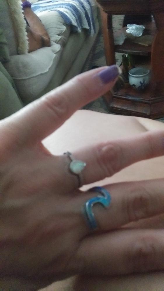 Opal Wave Ring - Customer Photo From Cindy Mason