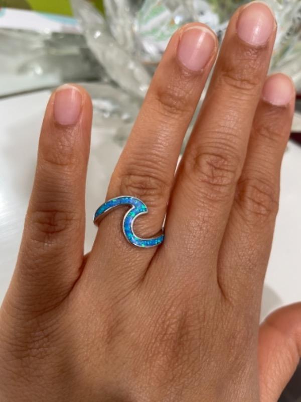 Opal Wave Ring - Customer Photo From Zeenia Kang