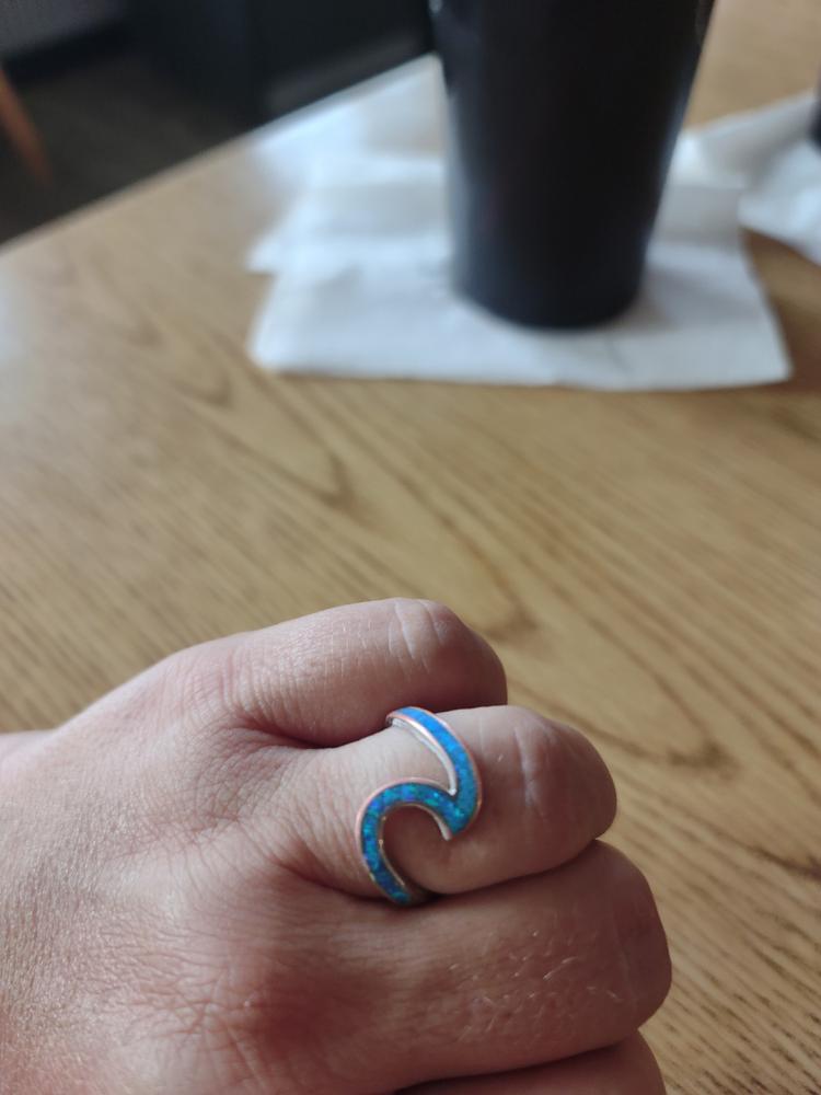 Opal Wave Ring - Customer Photo From Melissa Wireman
