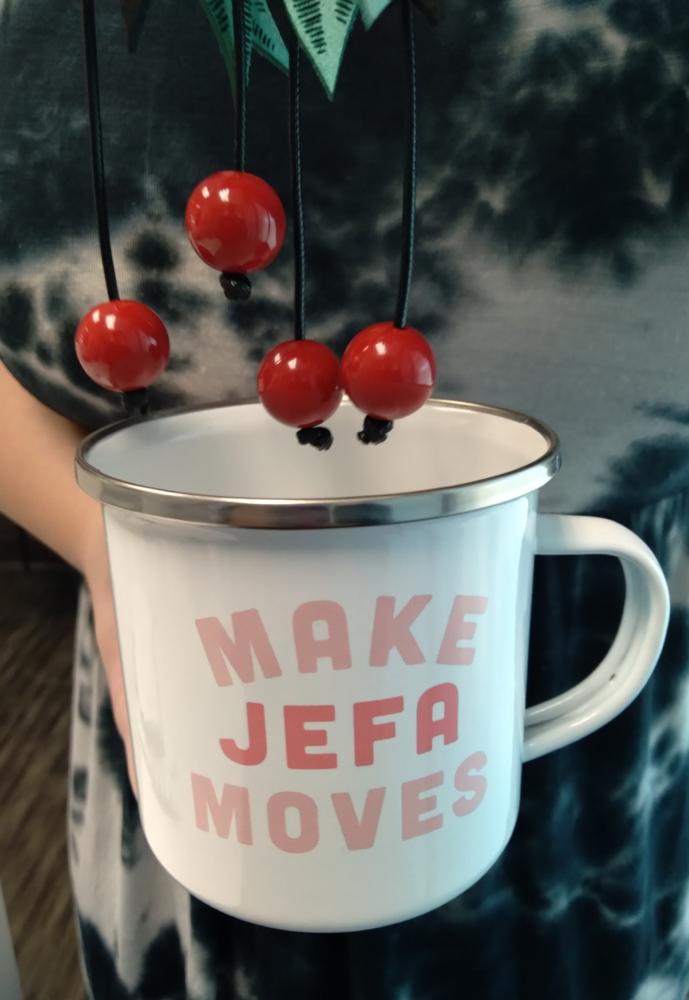 Make Jefa Moves Enamel Mug - Customer Photo From Raven Medina