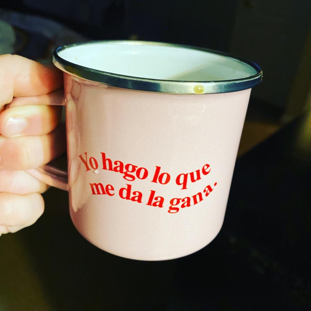 Yo Hago Lo Que Me Da La Gana Enamel Mug - Customer Photo From Liberty Martinez