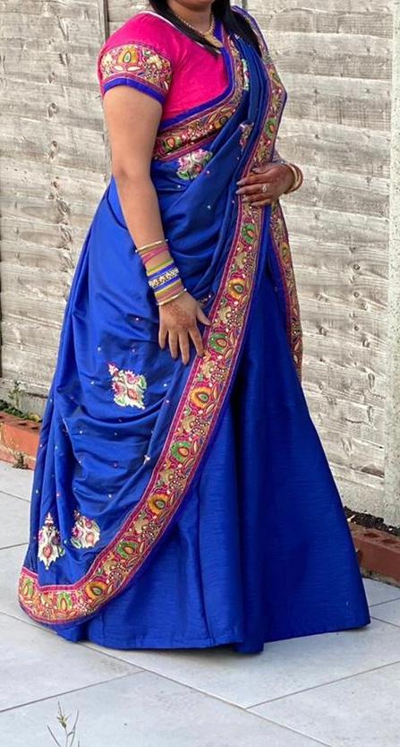 Royal Blue Cancan Skirt (MTO) - Customer Photo From Bhavi 