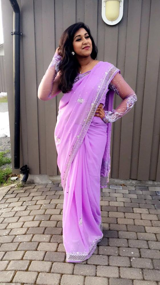 Tia Bhuva Women's The Saree Silhouette Skirt in Periwinkle Size