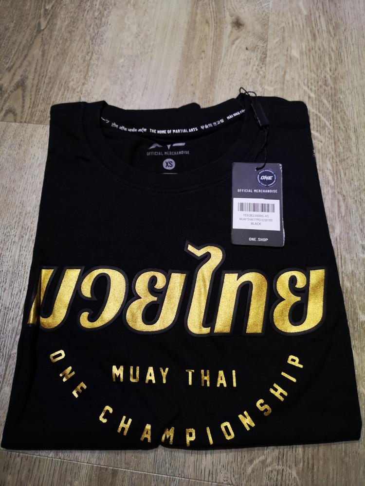 Muay Thai Gold Typography Tee - Customer Photo From symon chua