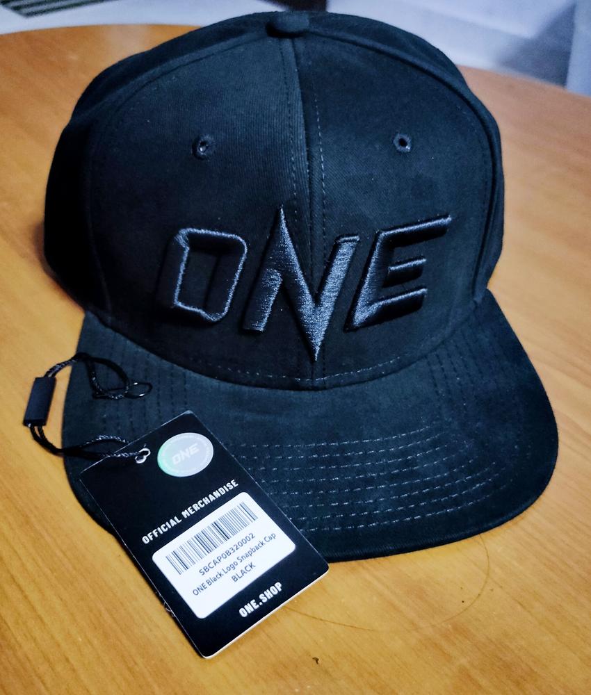 ONE Black Logo Snapback Cap - Customer Photo From Mike Briones