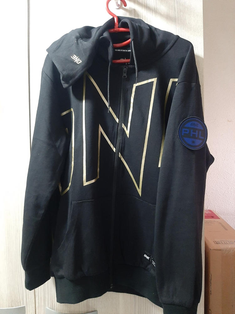 ONE World Champion Walkout Zip Hoodie (Black/Gold) - Customer Photo From Peter 