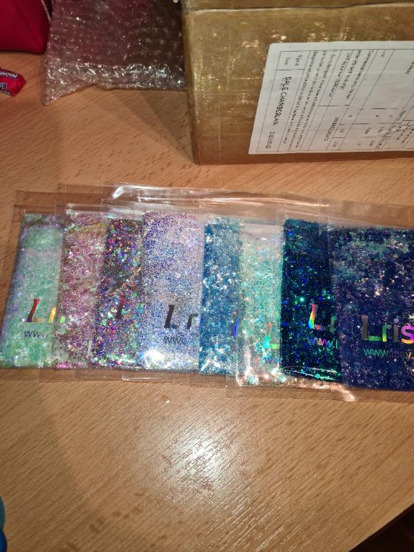 Lrisy High Brightness Glitter Set/Kits 12 Colors (Total 120g) - Customer Photo From Sylvia Nicodem 