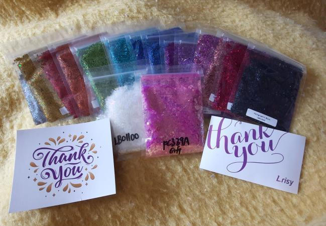 Lrisy 16 Colors Holographic Glitter Flakes Set (Total 160g) - Customer Photo From Nathalie Biegeleisen