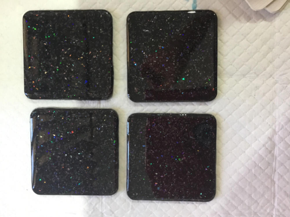 Lrisy 16 Colors Holographic Glitter Holo Shards (Flakes) Set/Kits (Total 160g) - Customer Photo From Janine Reedyk