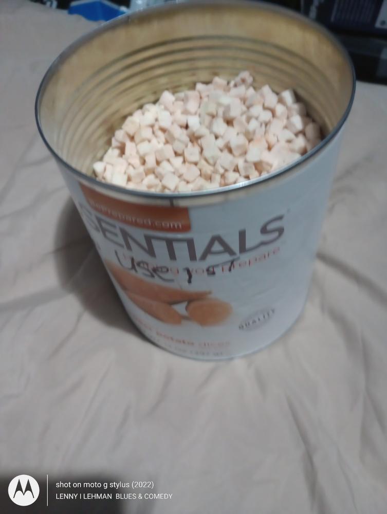 Emergency Essentials® Freeze-Dried Sweet Potato Dices with Peel Large #10 Can - Customer Photo From Leonard I Lehman