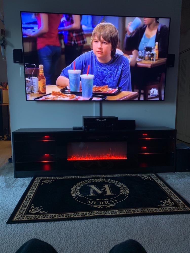 Boston 01 Electric Fireplace Modern 79" TV Stand - Customer Photo From Jay M.