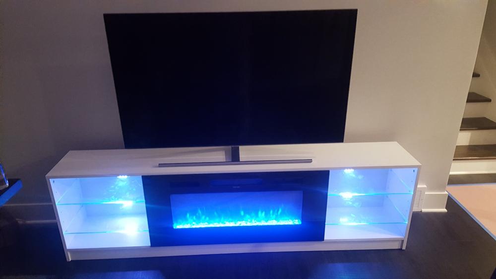 Boston 01 Electric Fireplace Modern 79" TV Stand - Customer Photo From Andrew Howlett