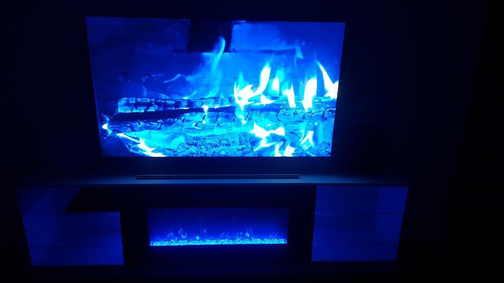 Boston 01 Electric Fireplace Modern 79" TV Stand - Customer Photo From Andrew Howlett