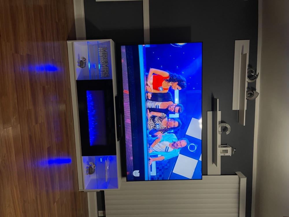 Boston 01 Electric Fireplace Modern 79" TV Stand - Customer Photo From Milagros Rodriguez 