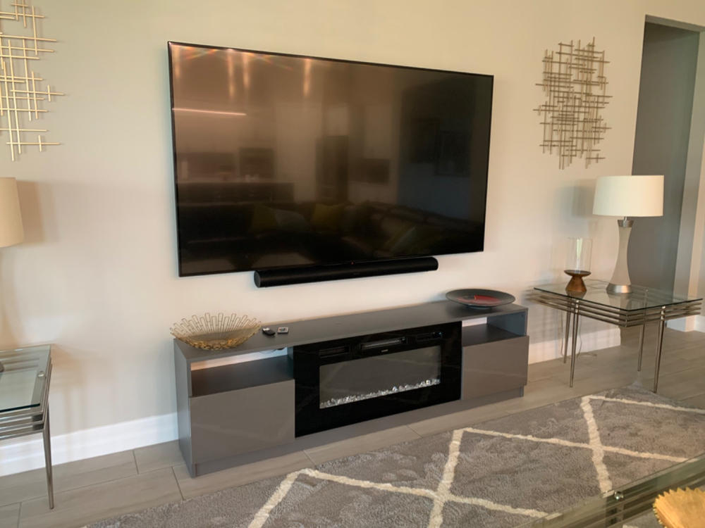 York 02 Fireplace TV Stand - Customer Photo From Anne Segal