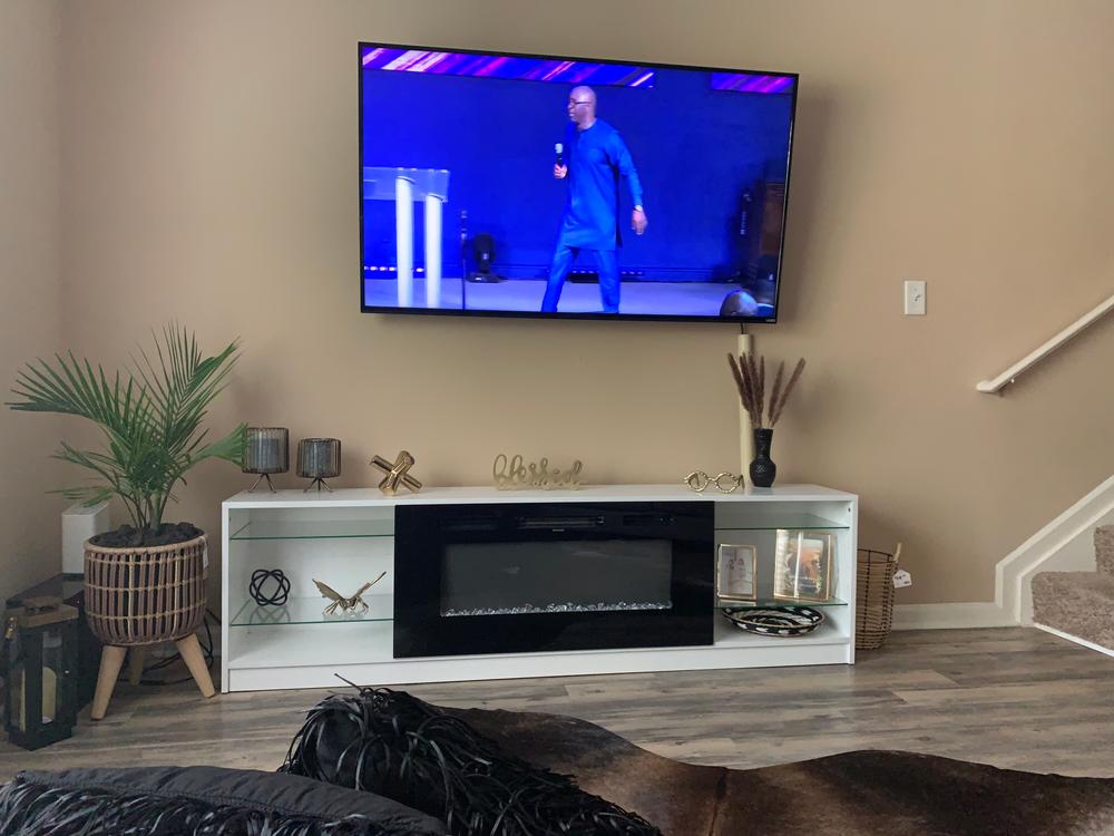 Boston WH01 Fireplace TV Stand - Customer Photo From Sheneka