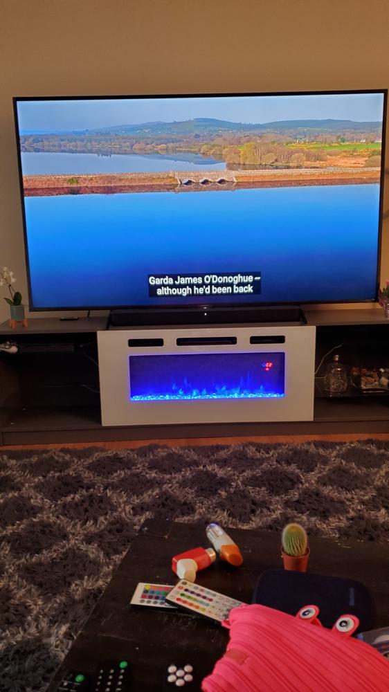 Boston WH01 Fireplace TV Stand - Customer Photo From Clori Pantoja