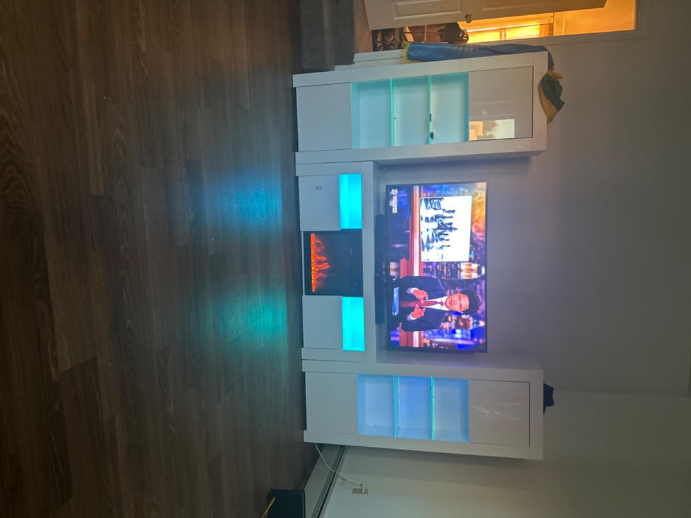 Milano 145EF-BK-BK Fireplace Entertainment Center - Customer Photo From Providence Mbabazi