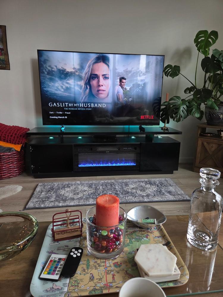 Eva-KBL Fireplace TV Stand - Customer Photo From James Hefty