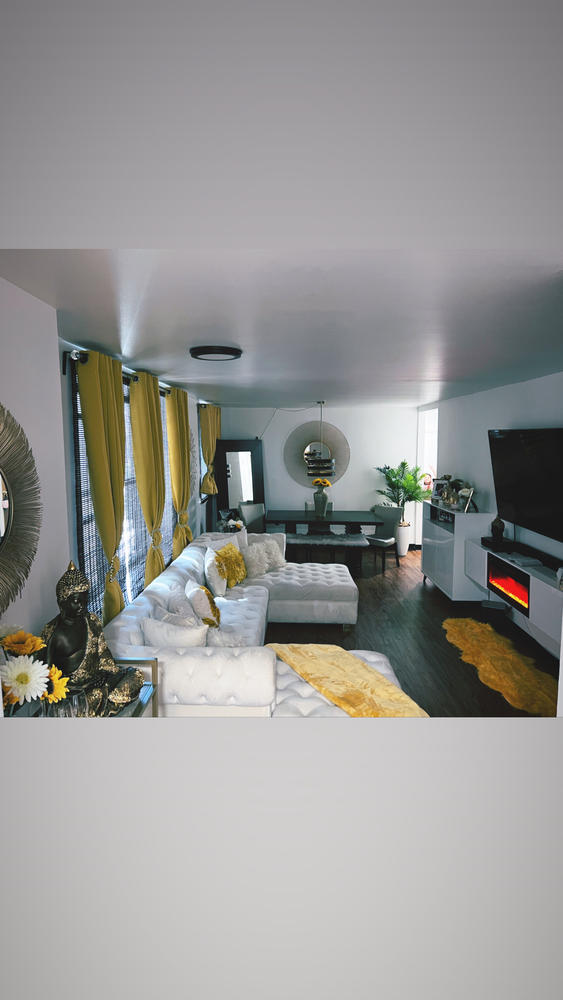 Luxe BL-EF Floating Fireplace TV Stand - Customer Photo From Perla