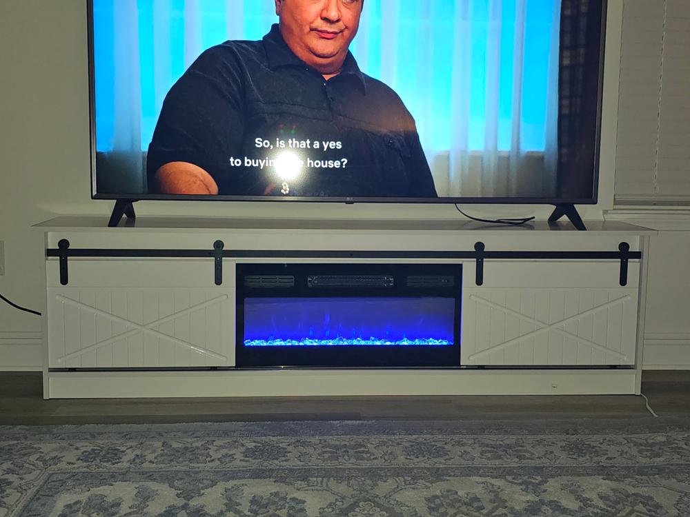 Granero BL-EF Fireplace TV Stand - Customer Photo From Natasha
