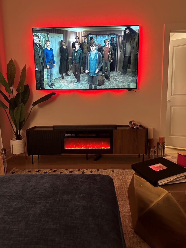 Brandy 180 BL-EF Fireplace TV Stand - Customer Photo From Justin Johnson