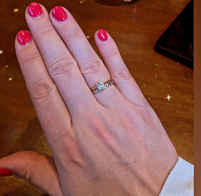 White Topaz Ring - Lilly - Customer Photo From Laura Gibson