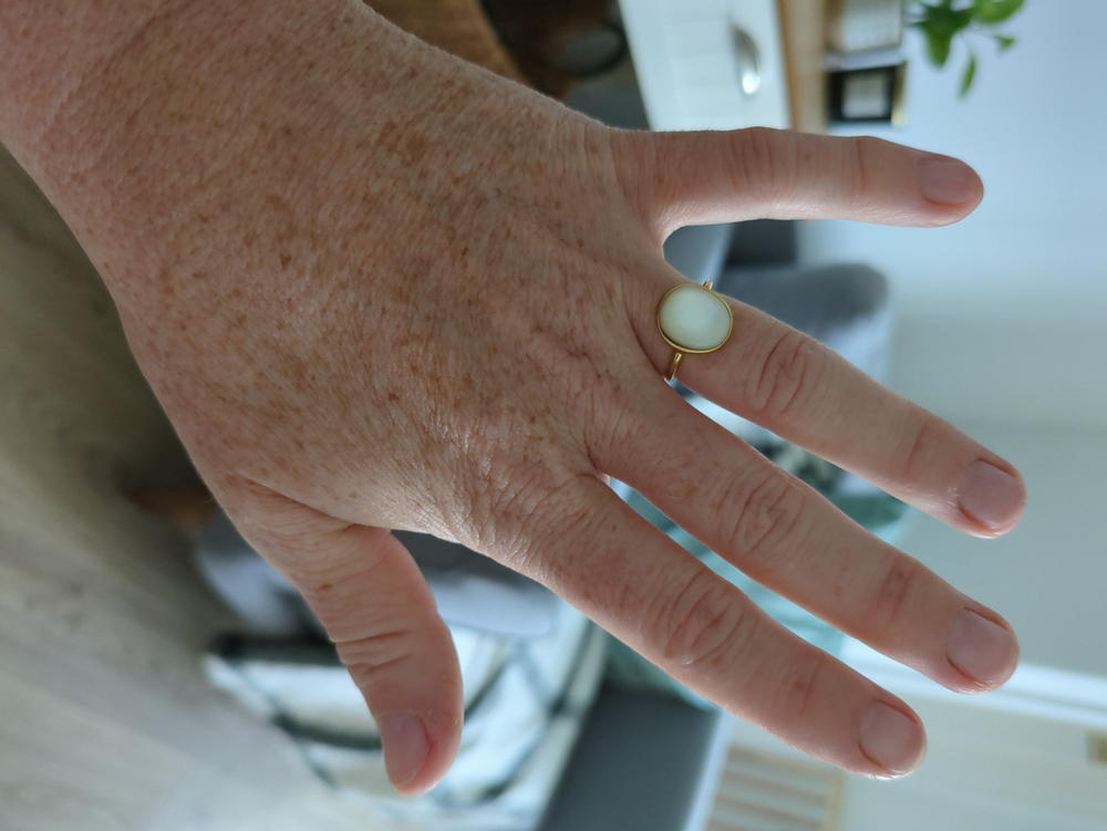 Mother of Pearl Ring - Margit - Customer Photo From Jo Ritchie