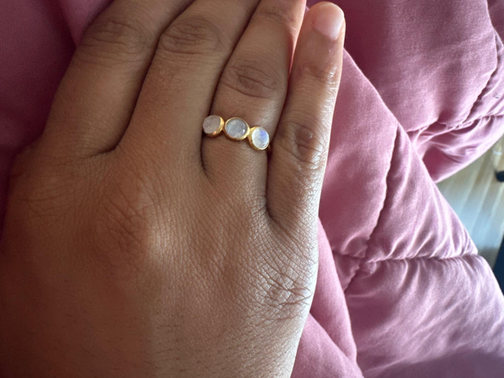 Moonstone Ring - Elisa - Customer Photo From Elisa Anderson