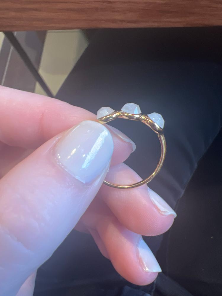 Moonstone Ring - Elisa - Customer Photo From Lindsay