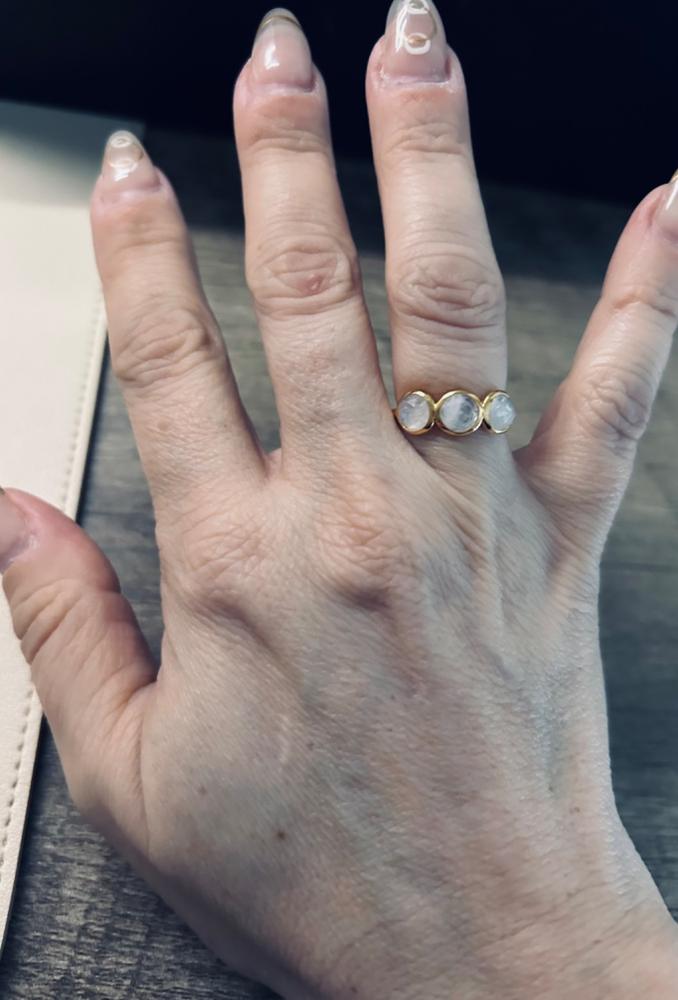 Moonstone Ring - Elisa - Customer Photo From LindsayMarie Balram