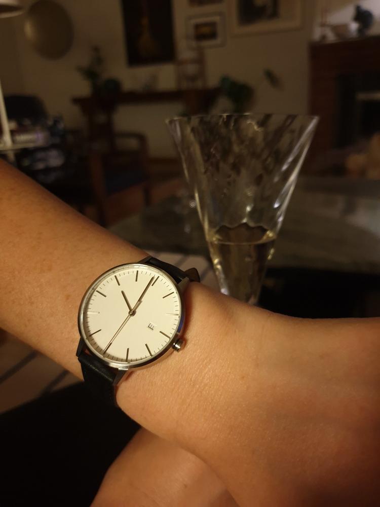 Linjer Women's Minimalist Watch - Rose Gold/Mocha, 34mm