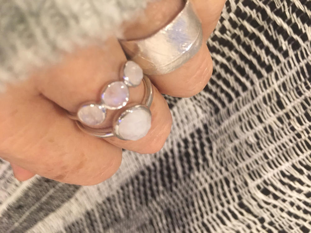 Moonstone Ring Silver - Lisbeth - Customer Photo From Carla Henderson 
