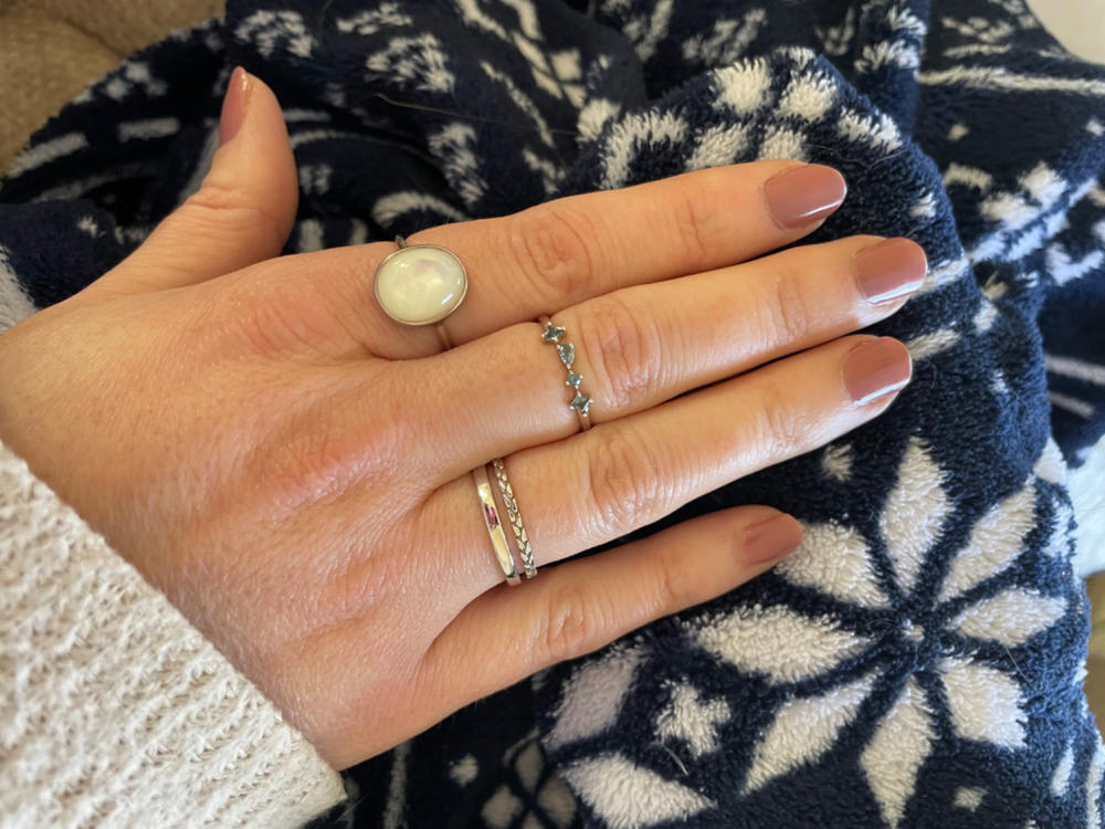 Braided Silver Ring - Lillian - Customer Photo From Melanie Manaen
