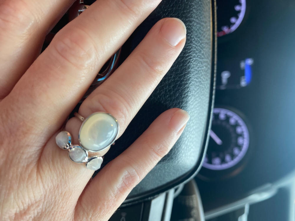 Silver Statement Ring Set - Elisa & Margit - Customer Photo From Sasha Greene