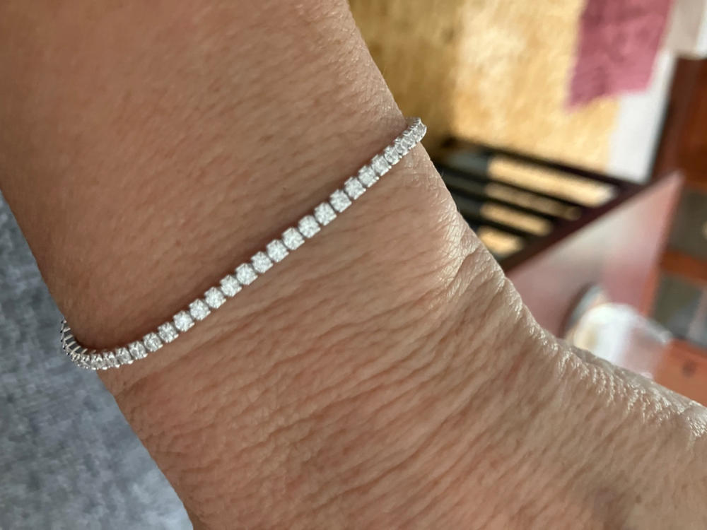 Tennis Bracelet Silver - Customer Photo From Debra Smith