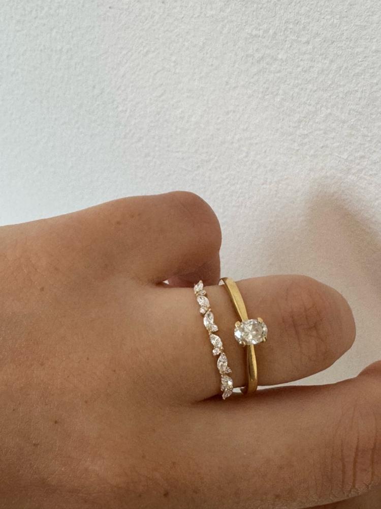 Marquise and Round Diamond Band - Cecilia - Customer Photo From Hannah Payne