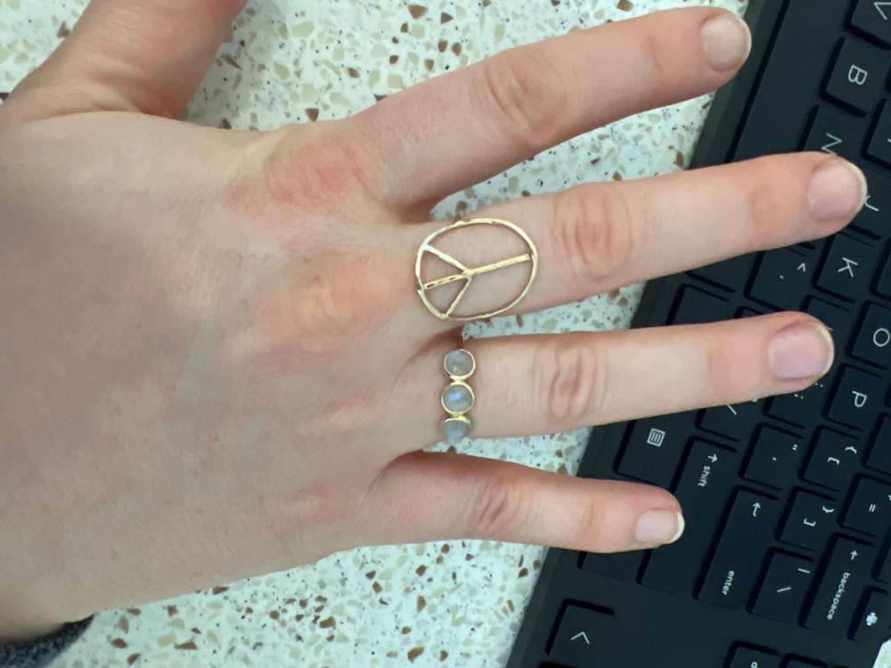 Moonstone Ring 14k Gold - Elisa - Customer Photo From Karen Rose Goria
