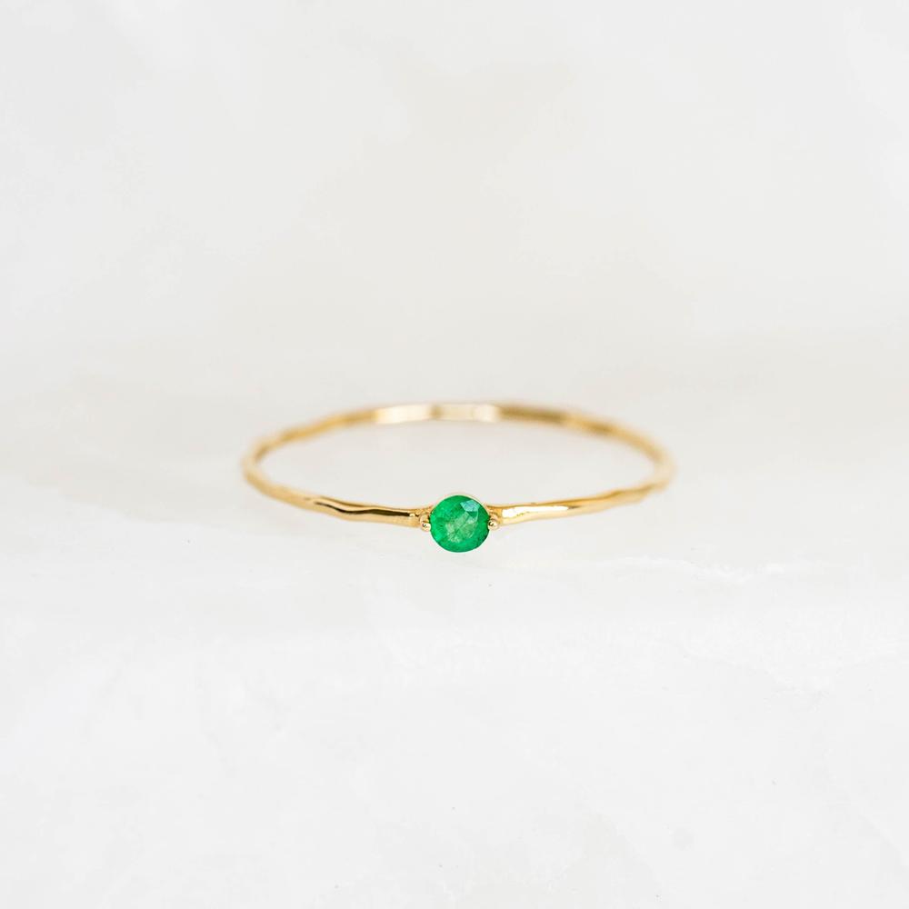 Emerald Ring 14k Gold - Penelope - Customer Photo From Scarlett Green