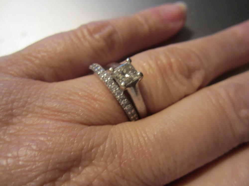 Sterling Silver Thin CZ Band Ring - Customer Photo From Claudia Canterbury