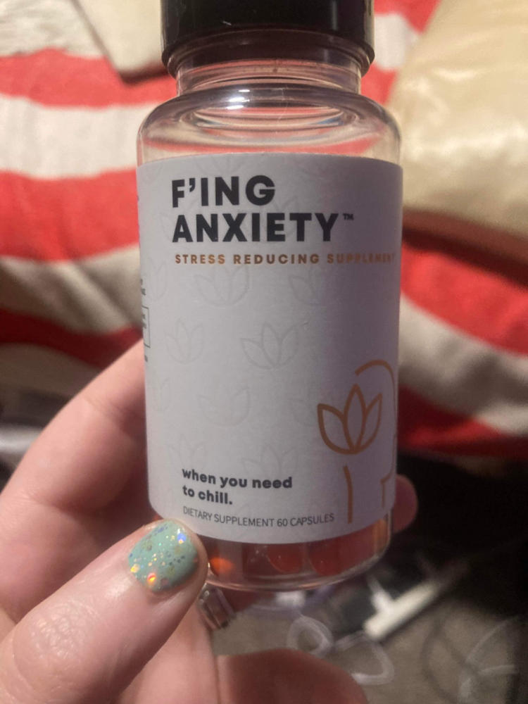 F'ing Anxiety Sample Anxiety + Stress Relief Supplement Increase Concentration, Focus, and
