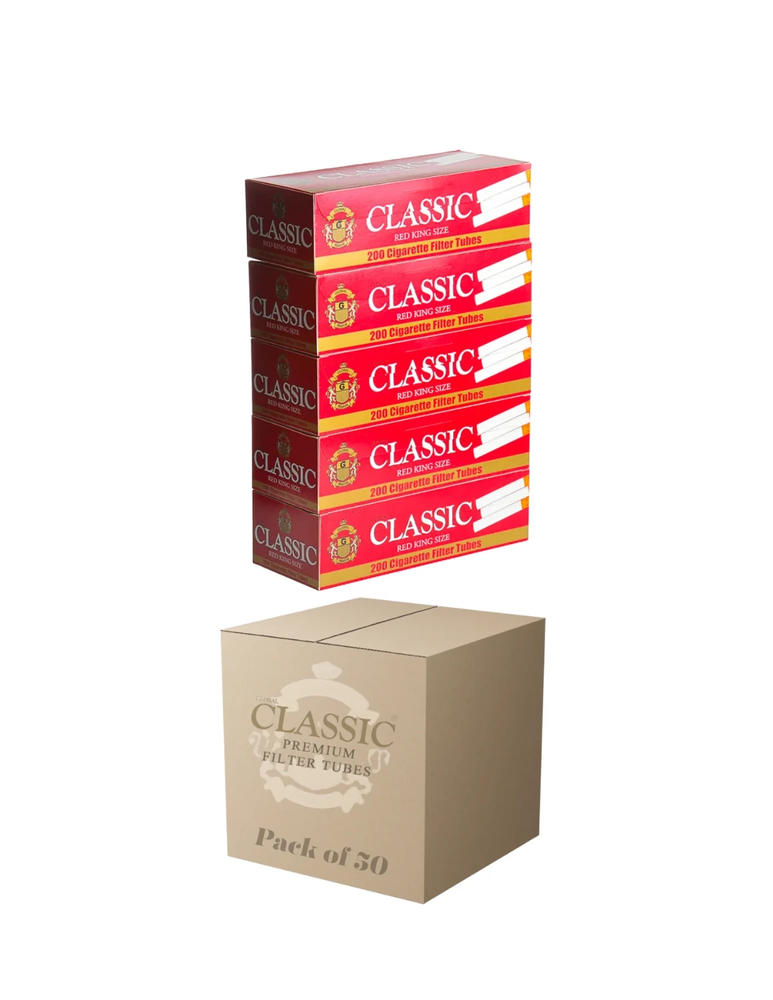 Criss Cross Cigarette Tubes Red King Size 200ct