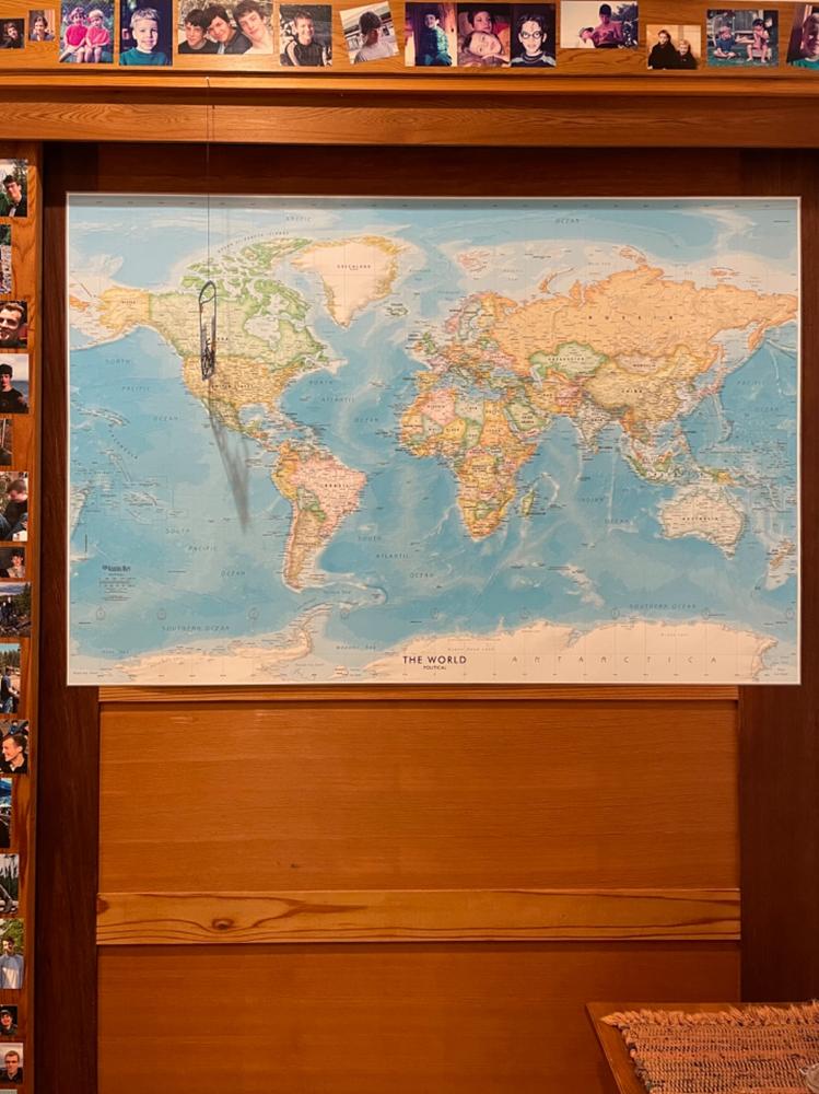 Standard Blue Ocean World Political Wall Map | World Maps Online