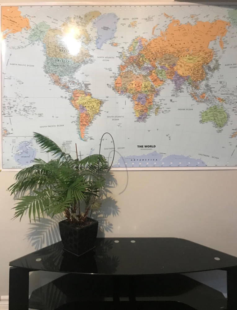 Classic World Wall Map - Customer Photo From Arta Kogan
