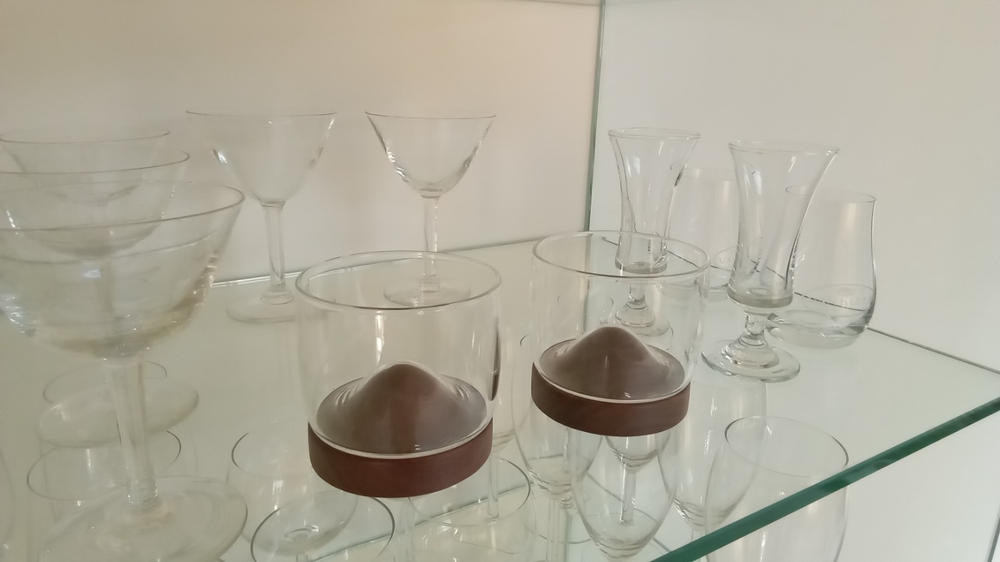 Aretica Whiskey glas - Houten onderzetter - 250 ml - Customer Photo From Rob Vreeswijk