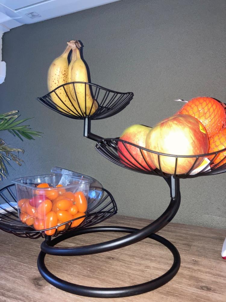 QUVIO Fruitschaal etagère - Staal - Zwart - Customer Photo From Anonymous