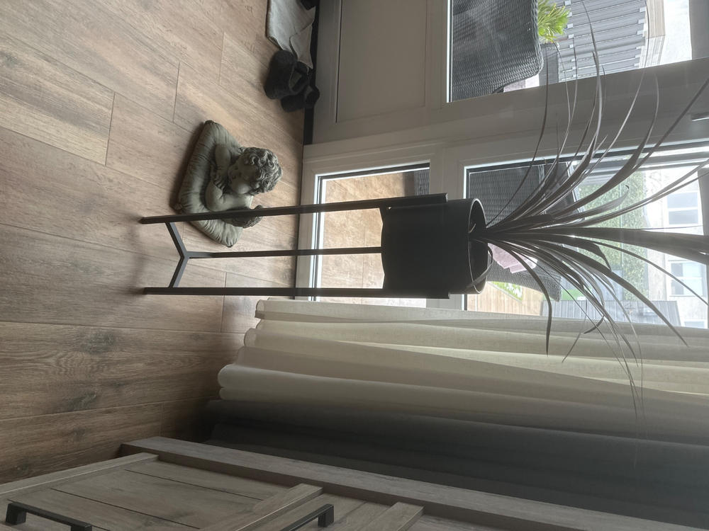 QUVIO Plantenstandaard inclusief pot - Metaal - 22 x 22 x 90 cm - Customer Photo From Frans Biesmans