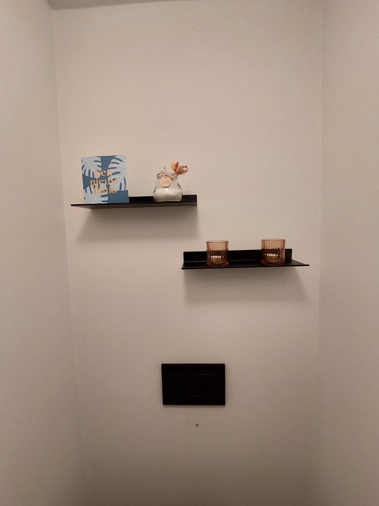 QUVIO Wandplank - Metaal - 12 x 40 x 4 cm - Customer Photo From Lies Demuynck